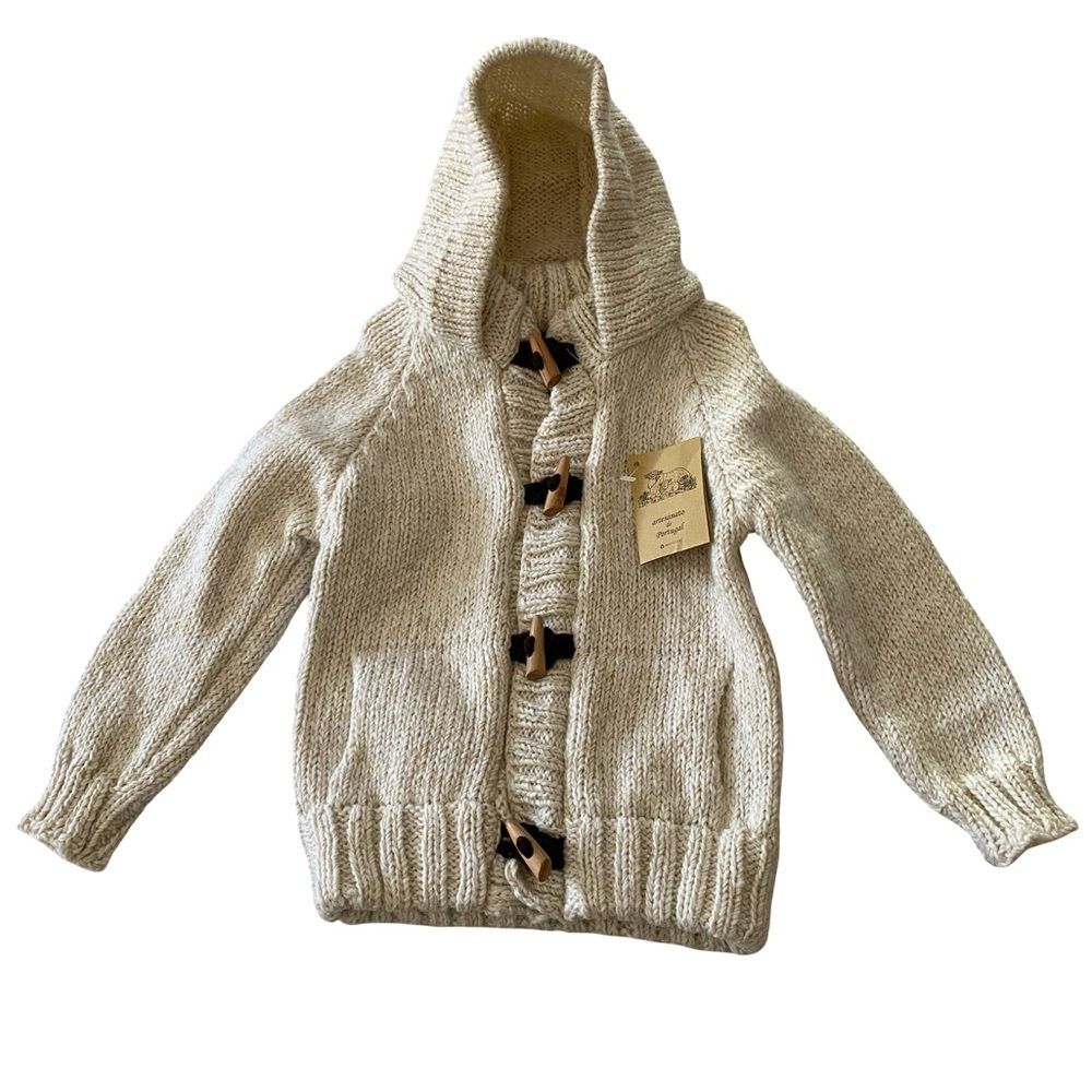 New Girls Sistex Handmade Wool Blend Hooded Sweater